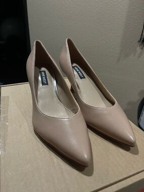 Nine West Blush Beige Pointed-Toe Pumps